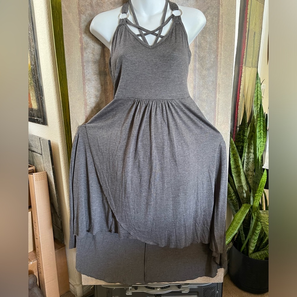 M.I. DRESSFO - Faux Wrap Fishtail High-Low Dress - S - NWT